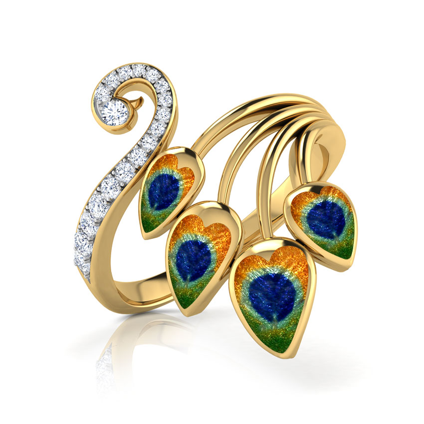 CR1043 (1) Peacock's Plume Ring - Image 1