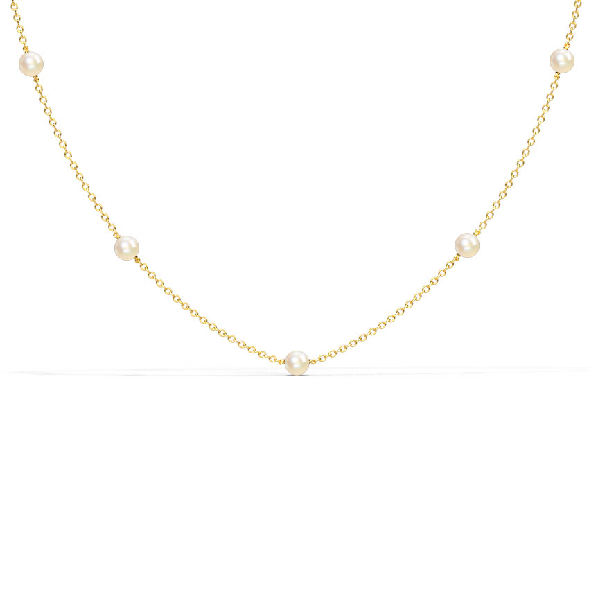 LP1048 Luxe Pearl Station Necklace - Image 1