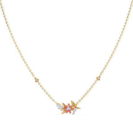 Floral Elegance Diamond Necklace